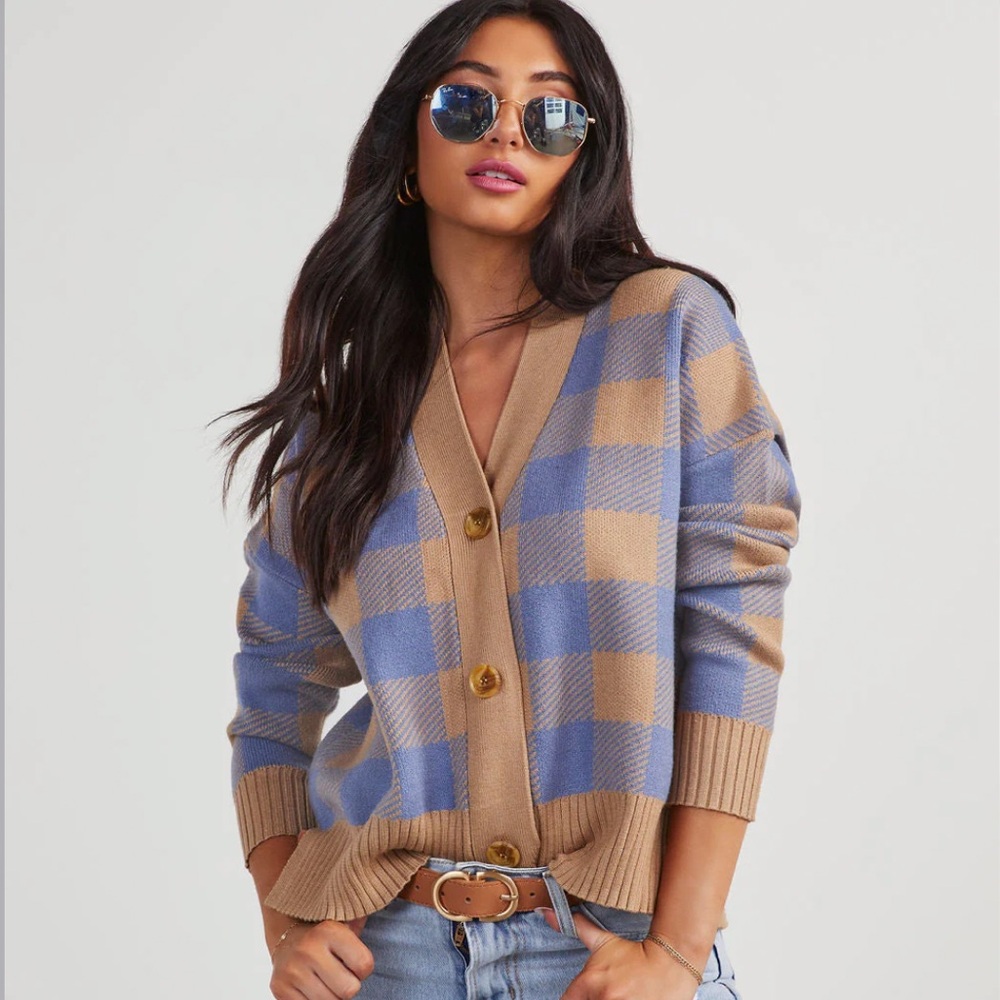 Vici Plaid Cardigan